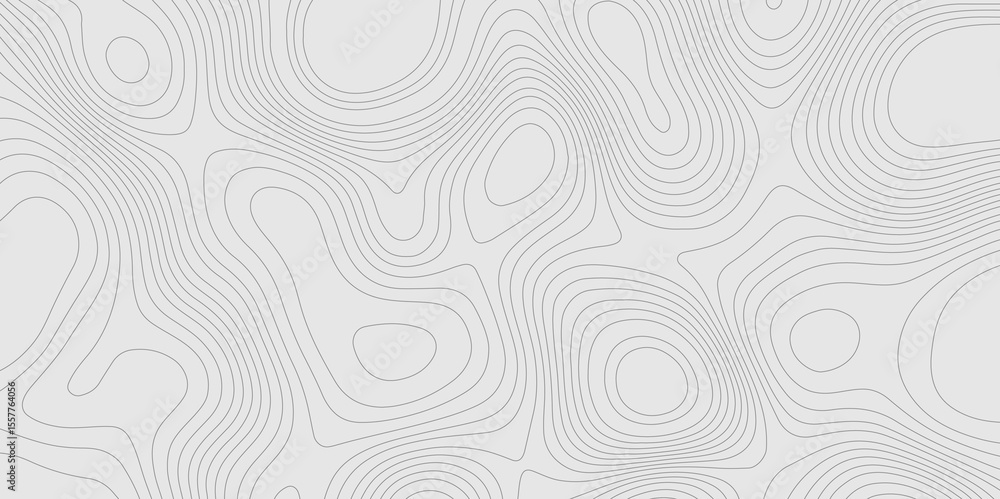 Poster topographic map of abstract vector background cartography relief map, contour lines map seamless pat