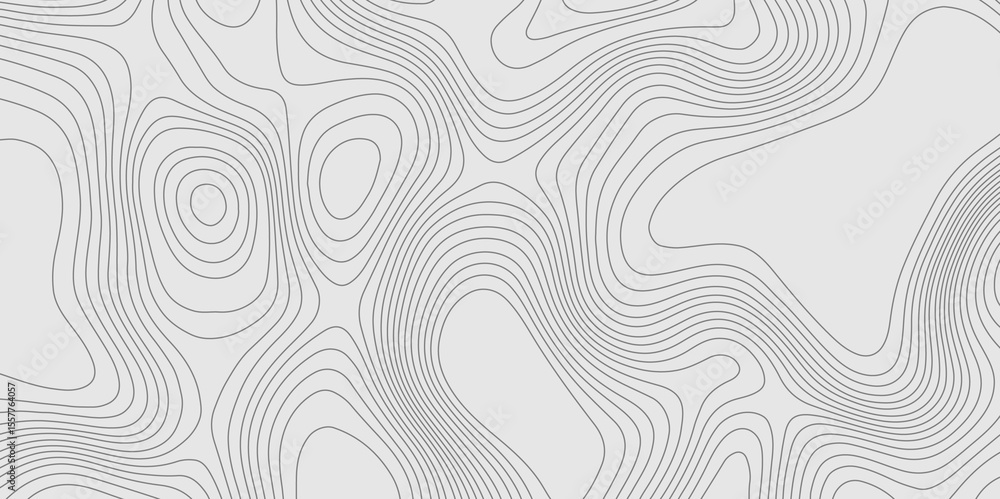 Poster topographic map of abstract vector background cartography relief map, contour lines map seamless pat