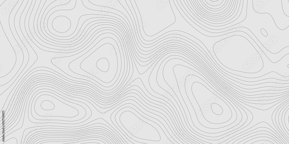Poster topographic map of abstract vector background cartography relief map, contour lines map seamless pat