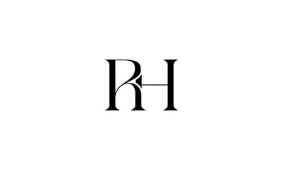 RH initial letters, monogram logo