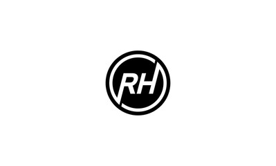 RH initial letters, monogram logo