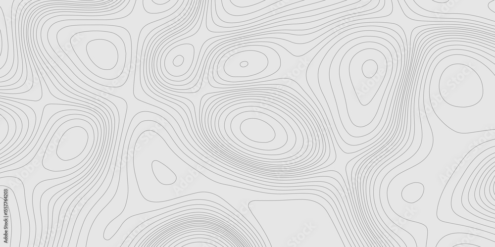 Poster topographic map of abstract vector background cartography relief map, contour lines map seamless pat