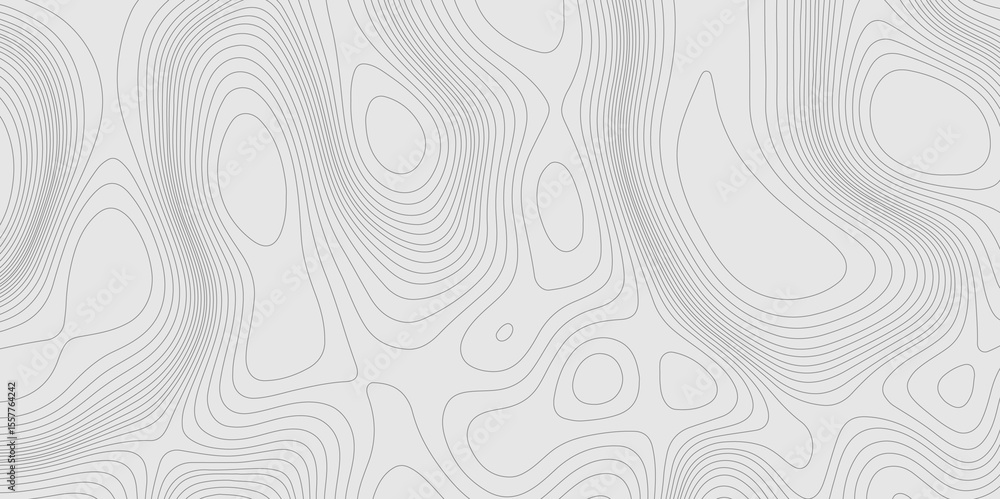 Poster topographic map of abstract vector background cartography relief map, contour lines map seamless pat