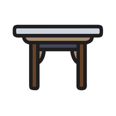 wooden table isolated on white