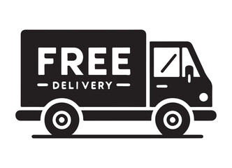 Silhouette Delivery Truck Vector Graphic for Fast Transportation Services