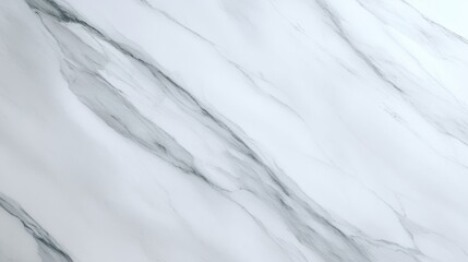 Minimalist Statuario marble with parallel thin grey veins on white slab for premium contemporary architecture