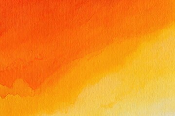 Vibrant orange and yellow watercolor wash with textured paper paint