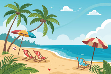Summer Backgrounds Vector – Bright Seasonal Designs with Tropical Elements, Sun, Beach, Palm Trees, and Abstract Patterns for Web, Posters, Flyers, Social Media, and Vacation-Themed Projects

