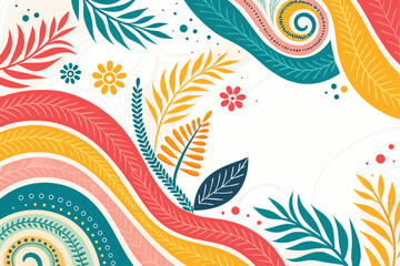 Colorful Abstract Summer Pattern Background – Vibrant Geometric Design, Vector Illustration, Trendy Backdrop for Web, Social Media, Brochure, Poster, Wallpaper, and Creative Projects

