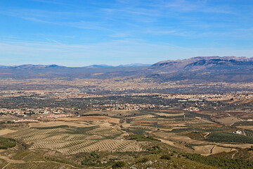 Granada from the hills above Padul, Spain	