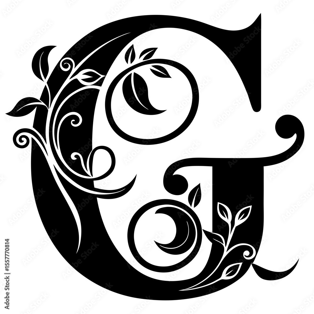 Poster stylized letter 