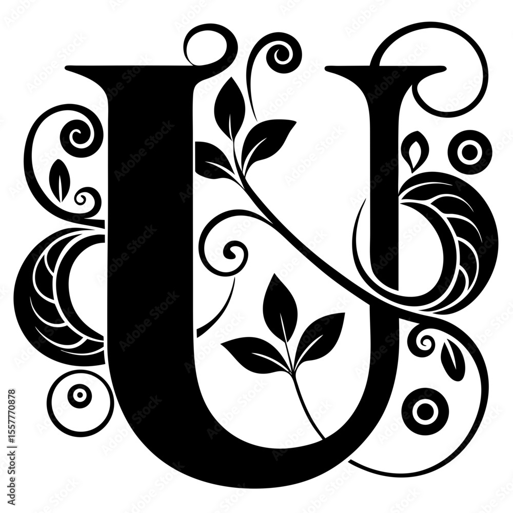 Poster stylized letter 
