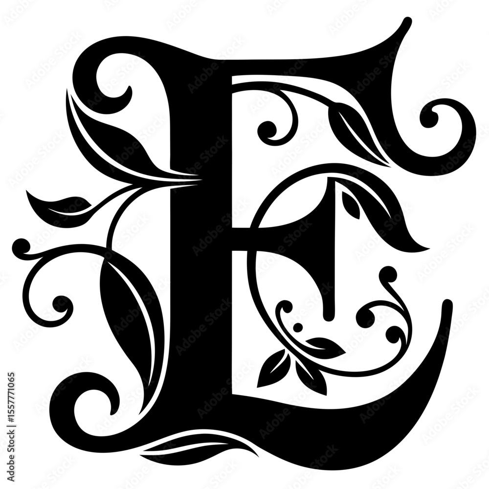 Poster stylized letter 