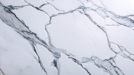 Obraz premium Luxurious White Marble with Dark Gray Veins