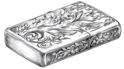 Ornate Silver Lighter
