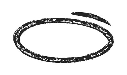 Grunge Hand Drawn Circle Highlights with dry brush or marker texture. Marker Scribble Element. Best for UI UX highlighting, annotations, and infographic design. Editable and scalable for various