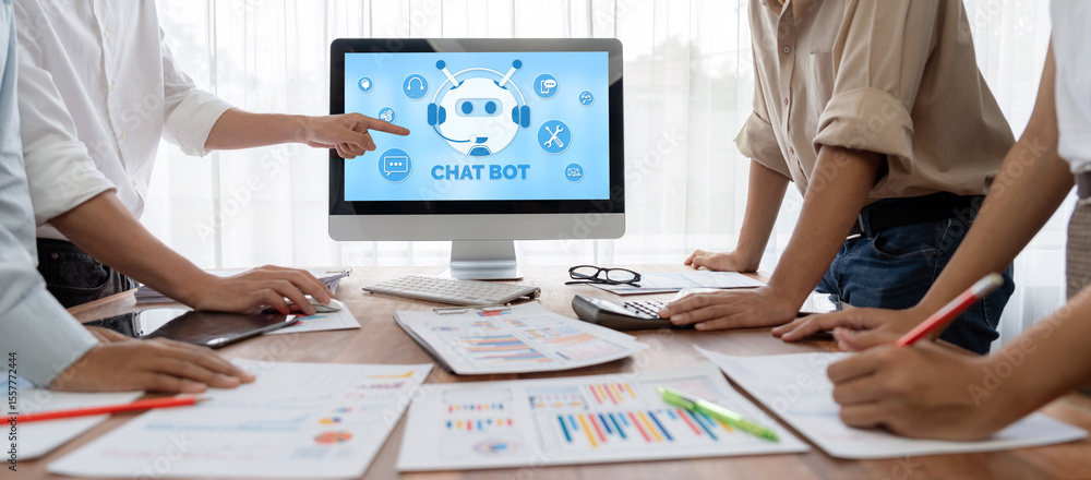 Aufkleber Chatbot software application for brisk online business that automatically reply to customer questions