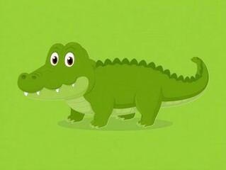 Cute cartoon alligator banner