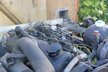 Close up of an engine	