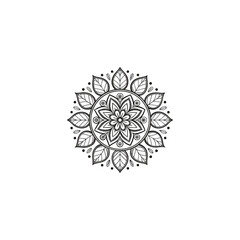 Circular pattern in the form of a mandala. Henna tatoo mandala. Mehndi style. Decorative pattern in oriental style. Coloring book page.