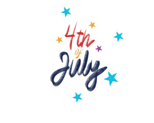 4th of July text