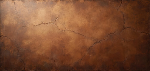 Grunge brown leather texture background with cracks. Weathered, vintage, old material with rough surface, cracks and aged detail. Abstract dark leather surface, wall decor.