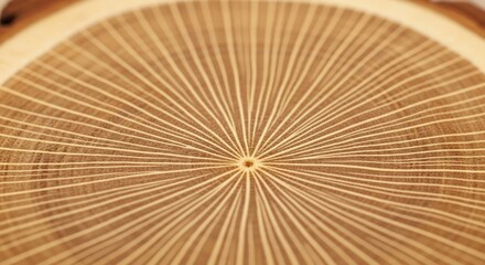 Radiating Wood Grain: Close-up Macro of Intricate Wooden Cross-Section