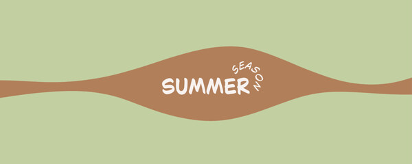 Green curves and the waves of the sea range from soft to dark vector background flat design style illustration.