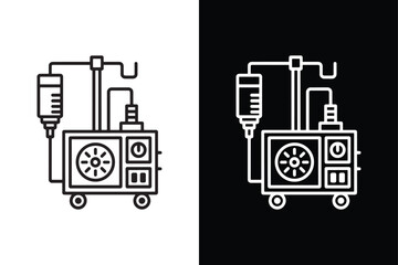 Anesthesia Machine icon vector on White Background ,Vector Art Illustration on white background.