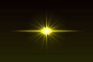 Obraz premium Intense central glow with symmetrical rays and soft edges. Bright light flash for lens effects or glowing transitions.