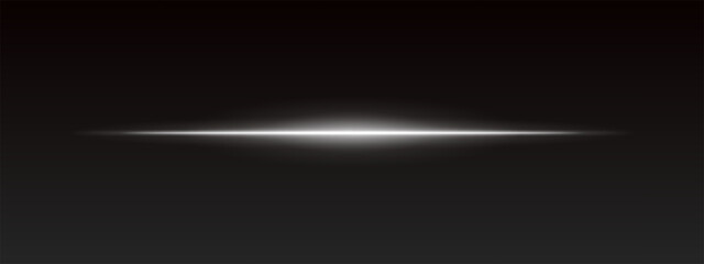 White horizontal light beam on dark gradient background. Sharp glowing line with soft edges creates sci-fi effect.