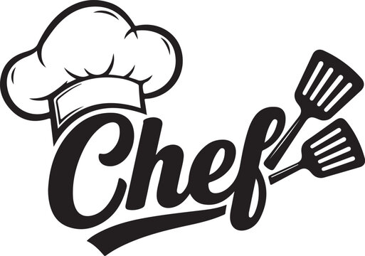Culinary Chef Hat and Spatulas A Delicious Design