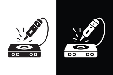 Electrocautery icon vector on White Background ,Vector Art Illustration on white background.