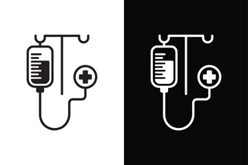 IV Pump icon vector on White Background ,Vector Art Illustration on white background.