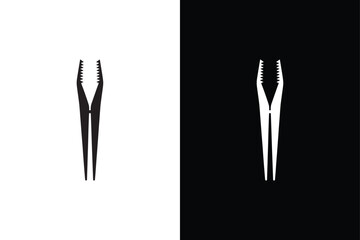 Knife and fork icon isolated vector icon illustration on white background.