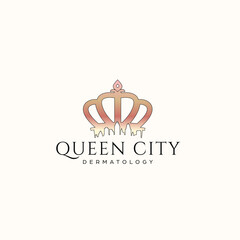 queen city crown logo design