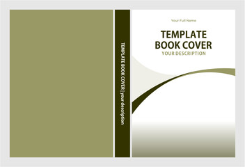 Elegant Soft Green Book Cover Template - Minimal Curved Design