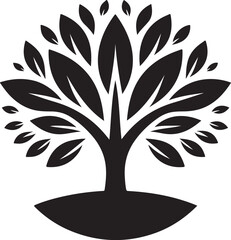 vector tree silhouette logo