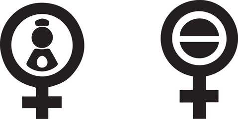 Fototapeta premium male and female symbols silhouette 