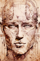 robotic portrait of a man