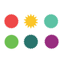 Colorful Circle Shapes Icon Set