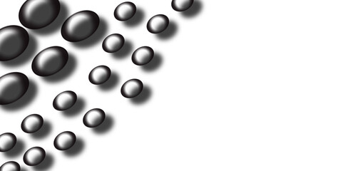 Black and white medicine pills isolated on a white background, perfect for healthcare and pharmaceutical imagery