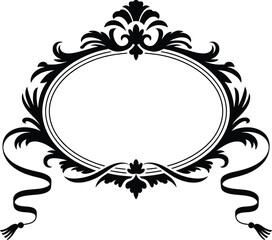 An elegant vector floral frame with vintage swirl ornaments, perfect for wedding invitations or decorative borders