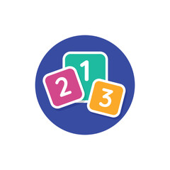 Maths Icon with Numbers | Educational Vector Illustration
