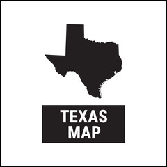 Texas silhouette map vector