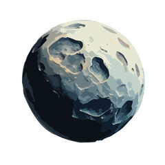 Moon covered with holes