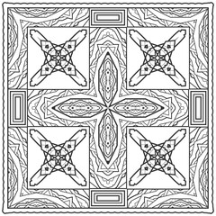 Complex ornament, mandala for coloring. Vector illustration