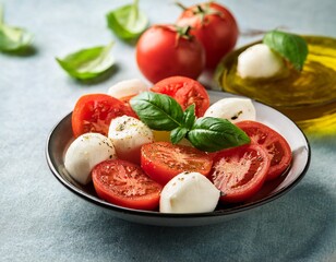 fresh tomato basil and mozzarella salad