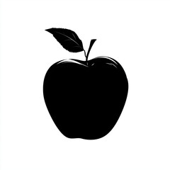 Fresh green apple isolated on a black background, showcasing vibrant color, crisp texture, and...