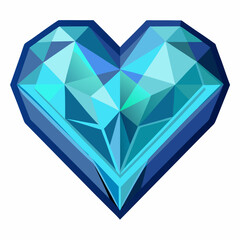 diamond heart vector illustration